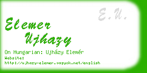 elemer ujhazy business card